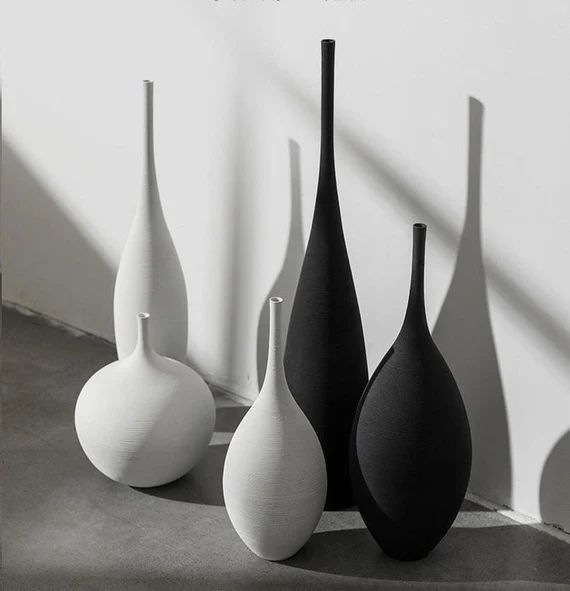 Minimal Ceramic Vase Set | Unique Nordic Vase | Scandinavian Table Vase | Etsy (UK)