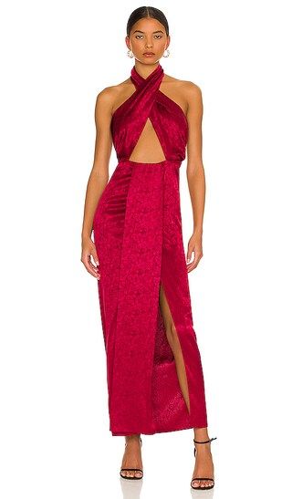 X REVOLVE Brenna Dress in Rhubarb | Revolve Clothing (Global)