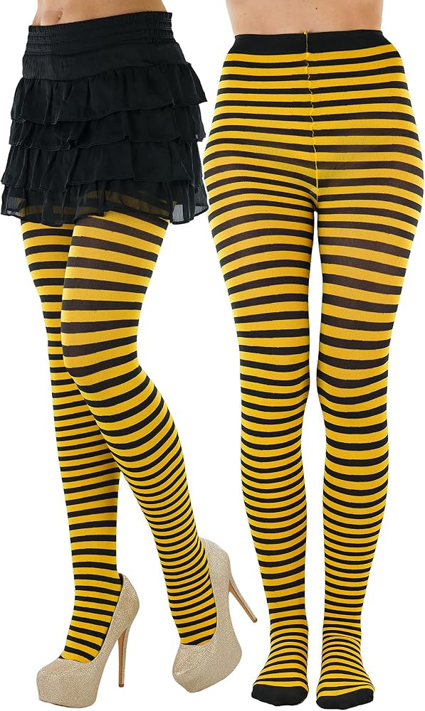 ToBeInStyle Women's Striped Tights | Amazon (US)