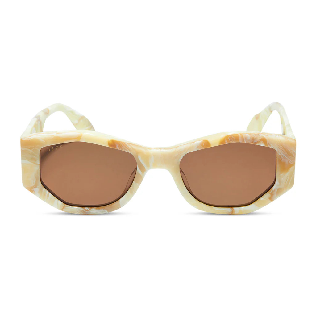 ZOE - MILK N HONEY + BROWN SUNGLASSES | DIFF Eyewear