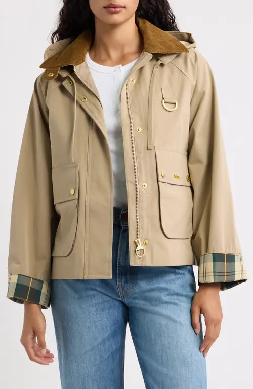 Barbour Terrington Showerproof Jacket in Light Trench/ancient at Nordstrom, Size 2 | Nordstrom