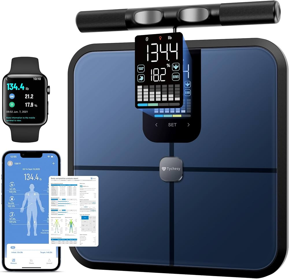 Smart Pod Scale for Full Body Composition, 8-Sensor Smart Analyzer Measures Fat, Muscle Mass, BMI... | Amazon (US)