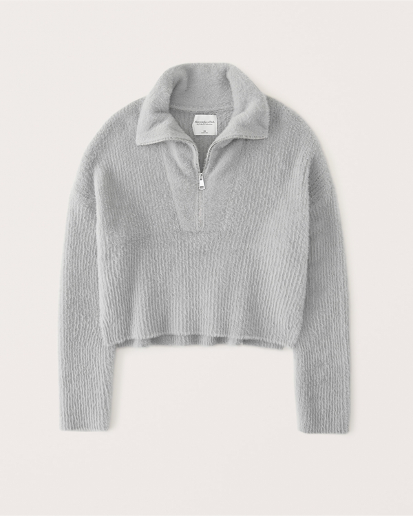 Eyelash Half-Zip Sweater | Abercrombie & Fitch (US)