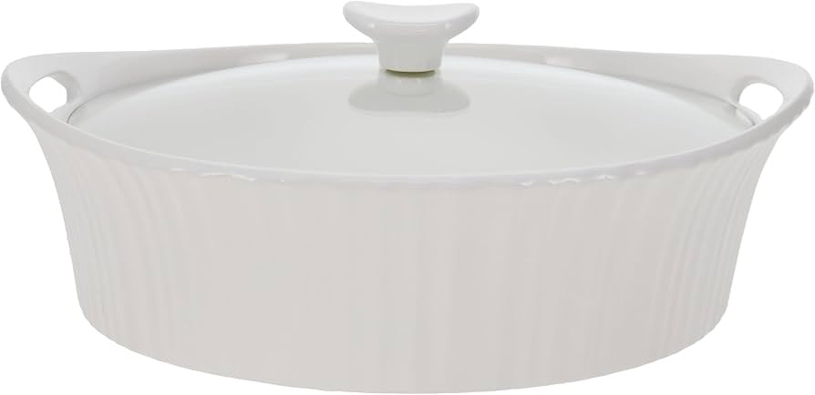CorningWare French White 2.5-quart Oval Casserole with Glass Lid | Amazon (US)