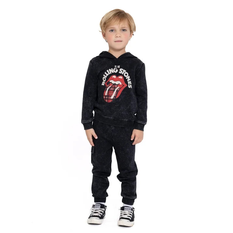 Rolling Stones Toddler Boy Hoodie and Joggers Set, Sizes 12M-5T - Walmart.com | Walmart (US)