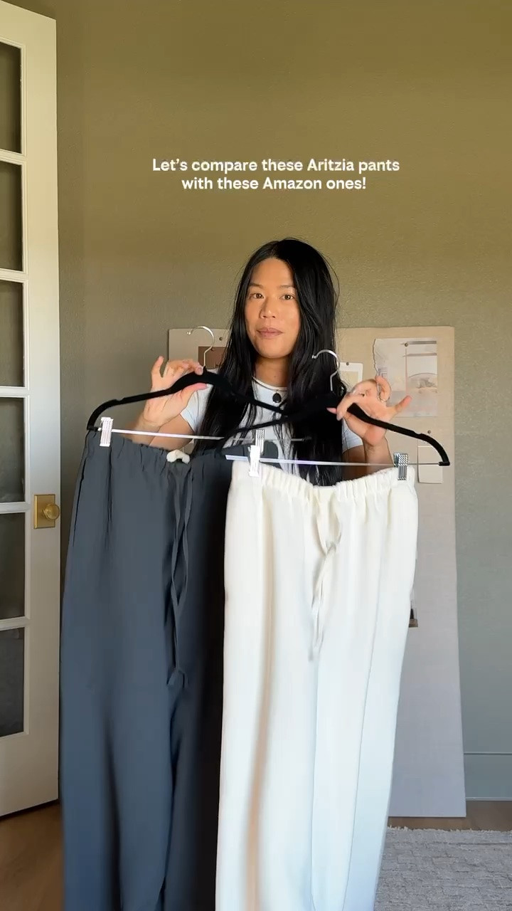 Aritzia or Amazon!? Snagged these Amazon pants for a fraction of the lodge pants from Aritzia and they’re SO GOOD. 

Comes in petite, regular and long sizes!! I’m wearing a medium, regular length! 

#amazonfashion #amazonfinds #workwear
