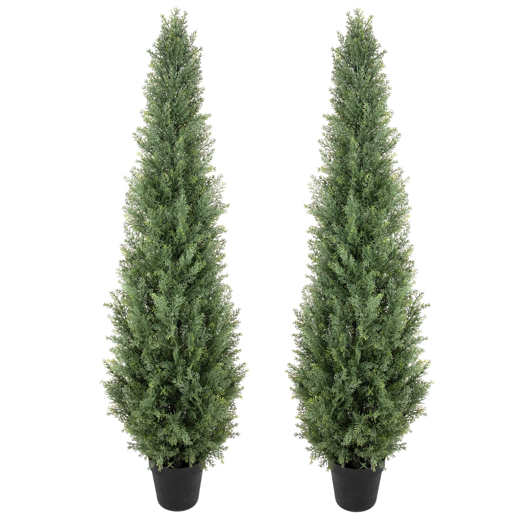 Gracie Oaks UV Resistant Faux Cedar Tree for Front Door Proch Patio Deck Balcony Yard Outdoor Dec... | Wayfair North America