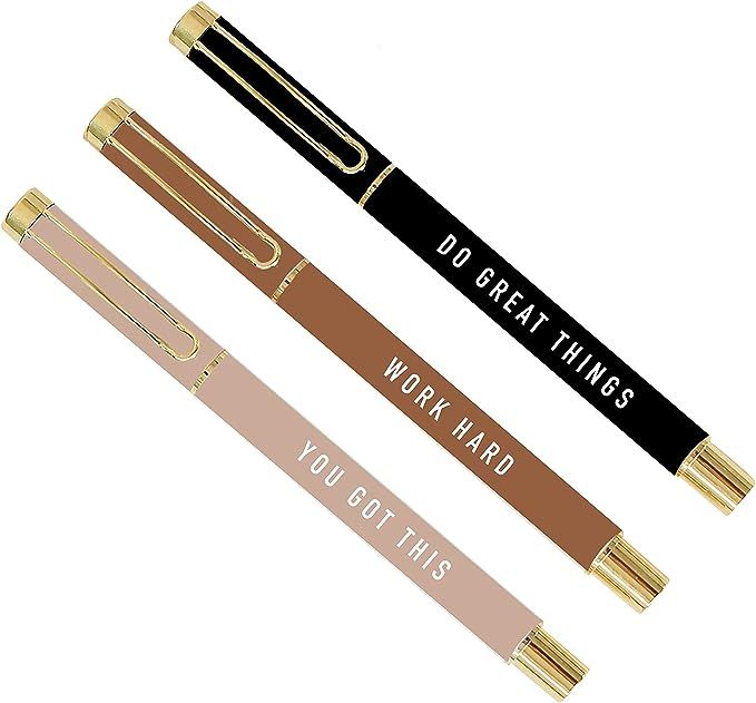 Sweet Water Decor Motivational Metal Pen Set | Inspirational Gifts for Women | Office Supplies | ... | Amazon (US)