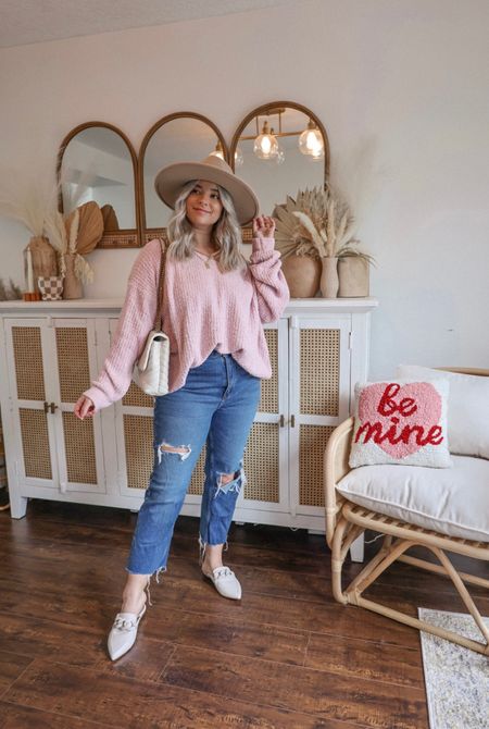 Pink blush haul! Valentine’s Day outfit inspo, sweater. Comes in maternity sizes also! Use code:MICAH.JULIET25OFF FOR 25% off your entire purchase! 

Size: S/M non maternity

#LTKsalealert #LTKunder100 #LTKbump