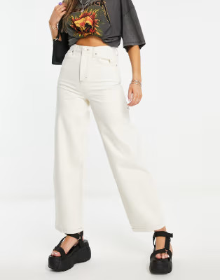 Topshop Baggy jeans in ecru | ASOS (Global)