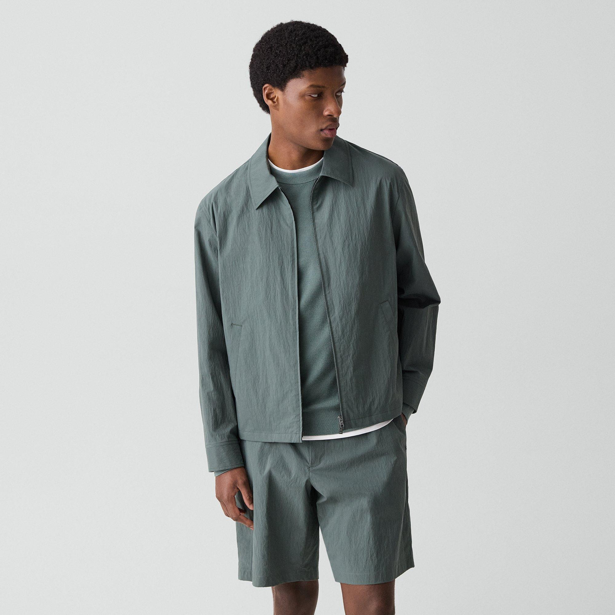 City Zip Jacket in Textured Nylon | Theory