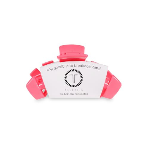 TELETIES - Tiny Hair Clip - Spring Break Collection - Hair Claw Clips for Women - Strong Grip, Bendable Teeth, Curved Design - For All Hair Types and Textures - Aruba | Amazon (US)