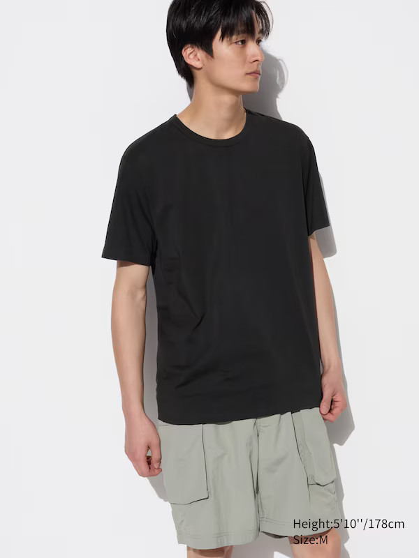 AIRism Cotton Crew Neck T-Shirt | UNIQLO (UK)