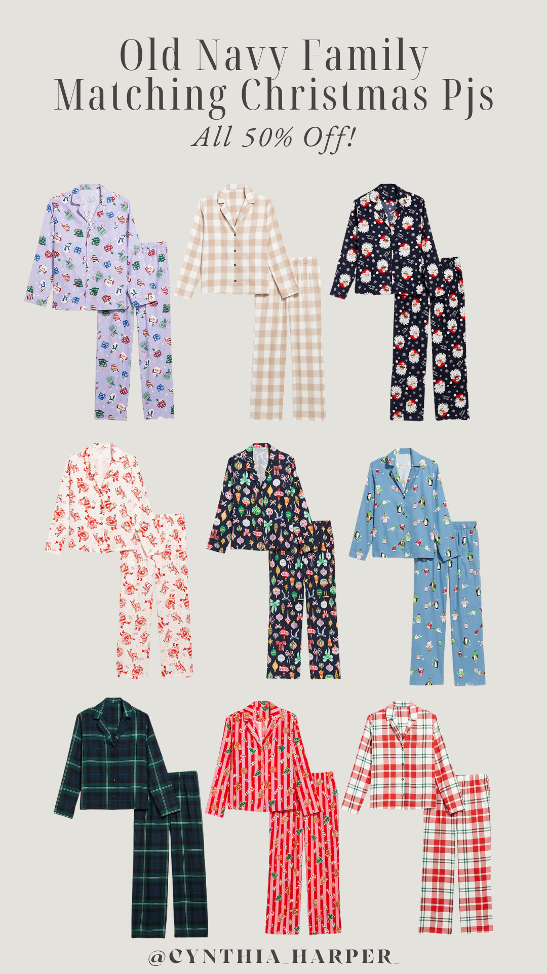Matching PJs from Old Navy for the whole fam — all 50% OFF! 🎄✨ 

So many cute prints this year. Linking my favorites and all the fam choices!


#OldNavyStyle #MatchingPJs #HolidayFamilyStyle #LTKSaleAlert #LTKGiftGuide 

 