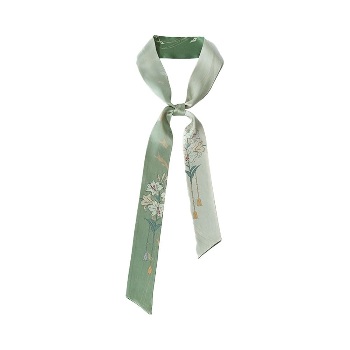 “Lily” Silk Twilly Scarf | Wolf & Badger (US)