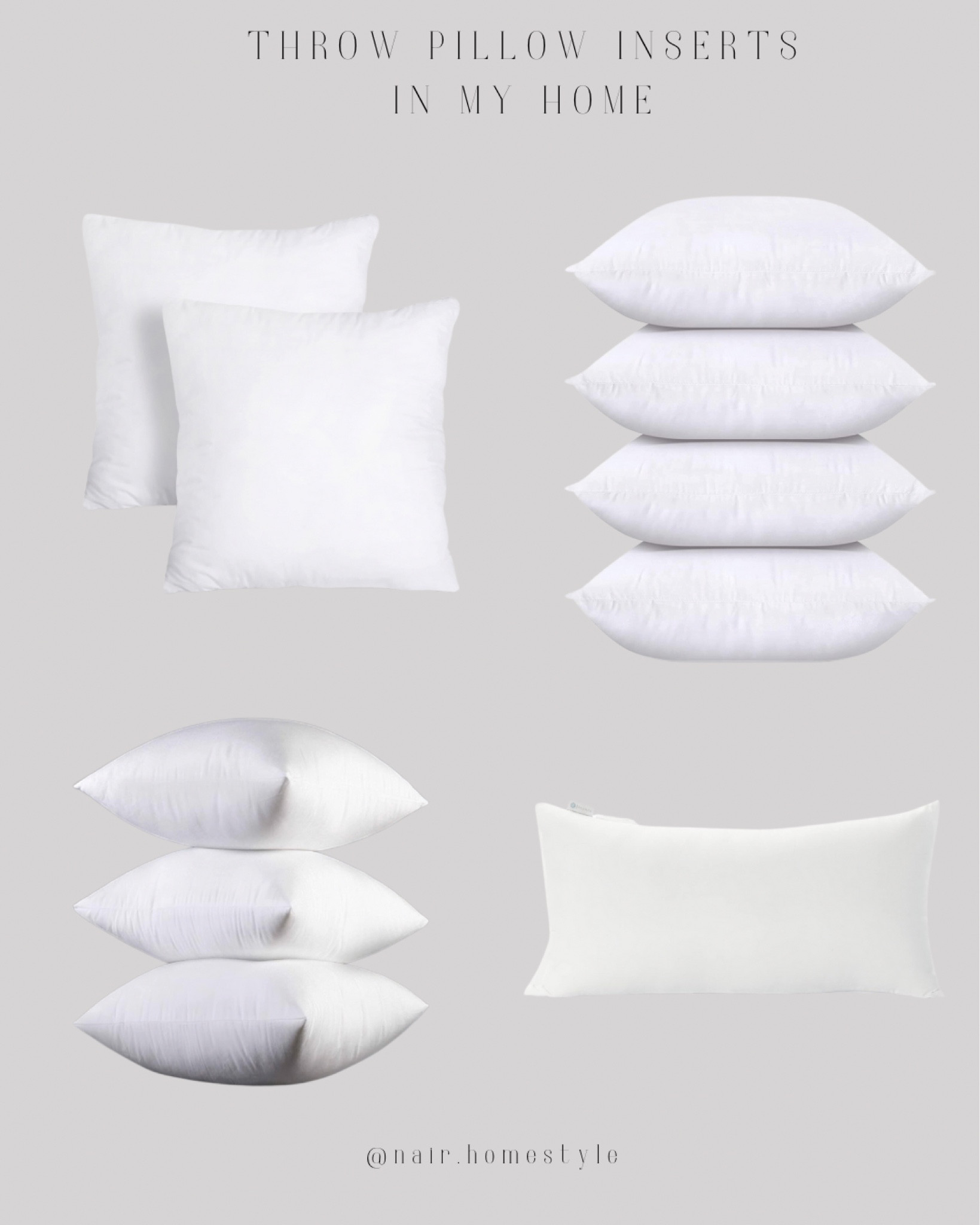 These are the best throw pillow inserts ever! So soft, fluffy and durable! 

For a fluffy look, I recommend getting the actual throw pillow size or one size bigger. For example, for a 18x18 cover, buy either a 18x18 insert or 20x20 insert for a very fluffy pillow! 

Amazon finds, Amazon home, home finds, pillow inserts, bedding, living room, bedroom, sofa pillows, throw pillows 

#LTKfindsunder50 #LTKhome #LTKU