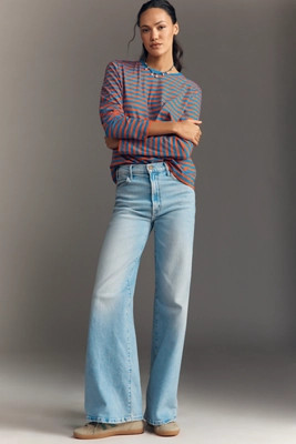 MOTHER The Hustler Roller Sneak High-Rise Wide-Leg Jeans | Anthropologie (US)