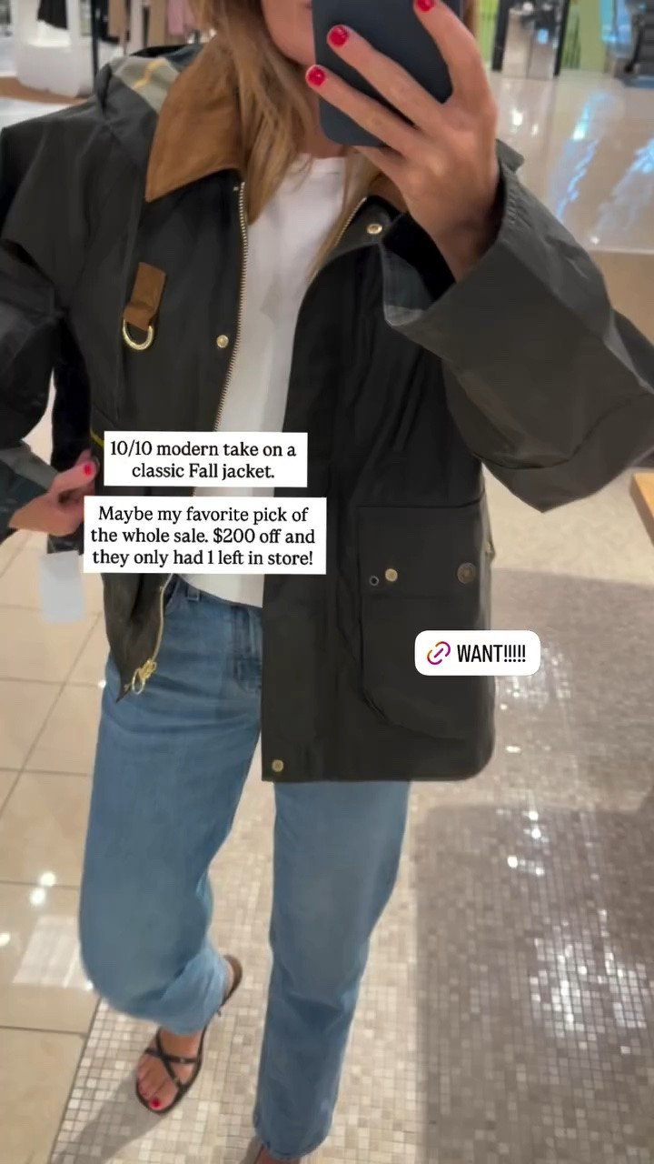 The Nordstrom Anniversary sale is SO GOOD this year this jacket is my top pick! A Classic jacket with a slight modern twist and $200 off! 

It’s flying off the shelves, my store only had one left. This will sell out! 

Sizing a bit strange. I was wearing a 10 because that’s all they had… but strangely wasn’t crazy big on me. Probably would have went for 8.

Also linking another Barbour jacket I love from the sale.

#LTKSaleAlert