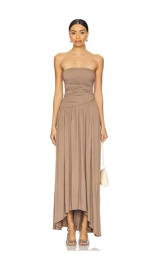 x REVOLVE Mavis Maxi Dress in Mushroom | Revolve Clothing (Global)