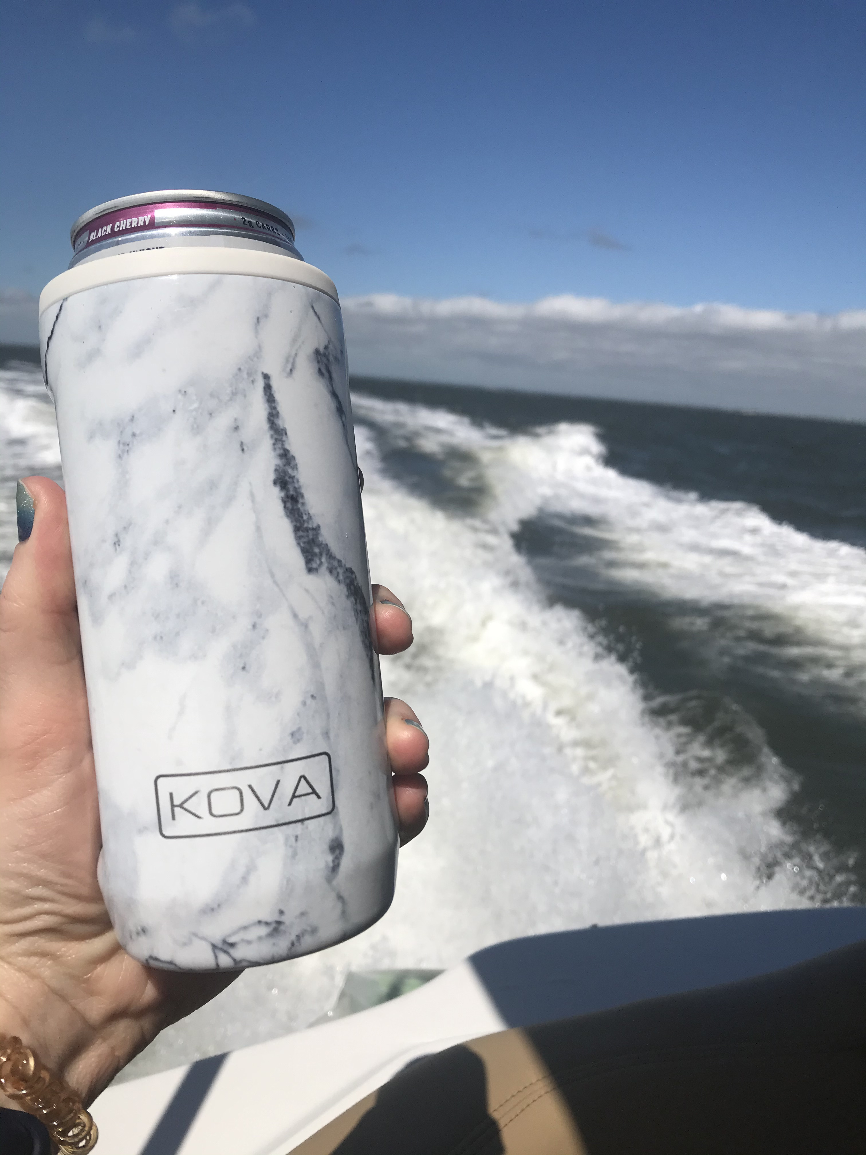 K-OG Double-Walled Stainless Steel Insulated Can Cooler for 12 Oz Slim Cans (Black) | Amazon (US)