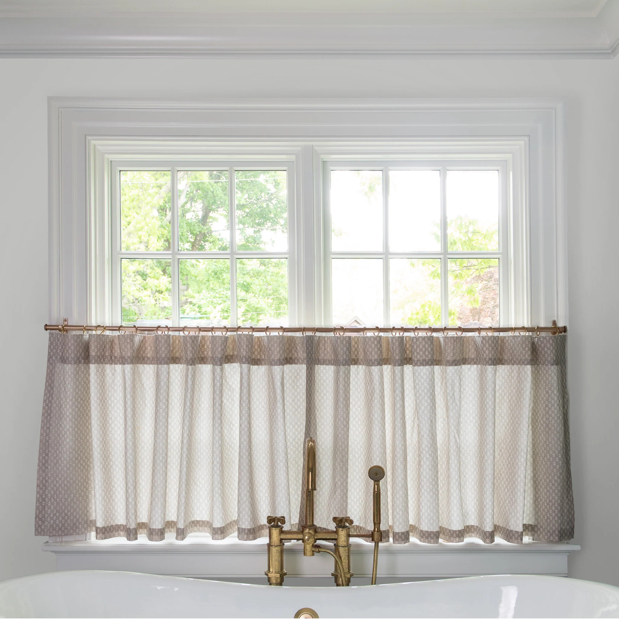 Quinn Wisteria Printed Cotton Cafe Curtain | Pepper Home