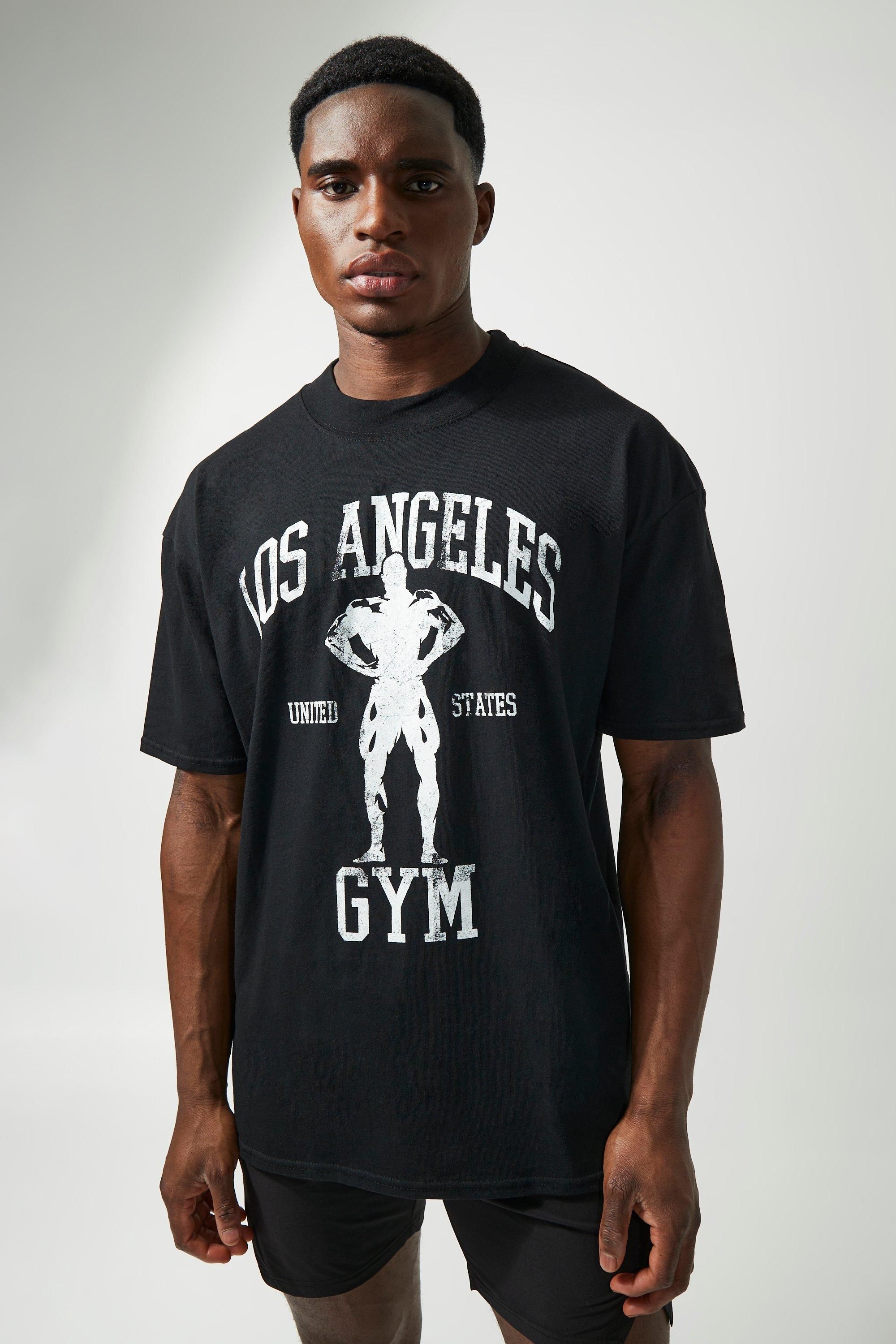 Man Active Los Angeles Gym Oversized T-shirt | boohooMAN (US & CA)