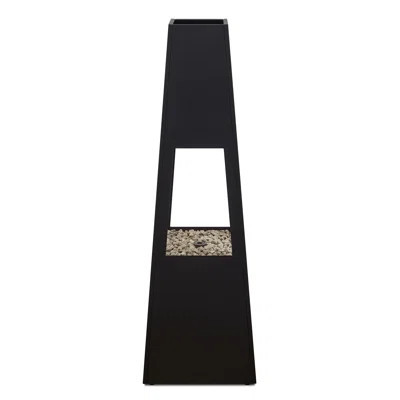 Ferro 70" Metal Chiminea Fire Pit With Hidden Propane Tank In Black By Real Flame | Wayfair North America