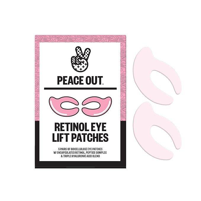 Peace Out Retinol Eye Patches for Puffy Eyes, Under Eye Mask for Dark Circles, Above and Under Ey... | Amazon (US)