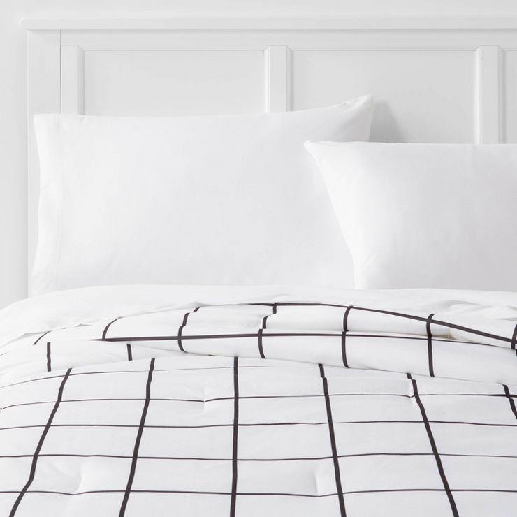 Reversible Microfiber Grid Comforter - Room Essentials™ | Target