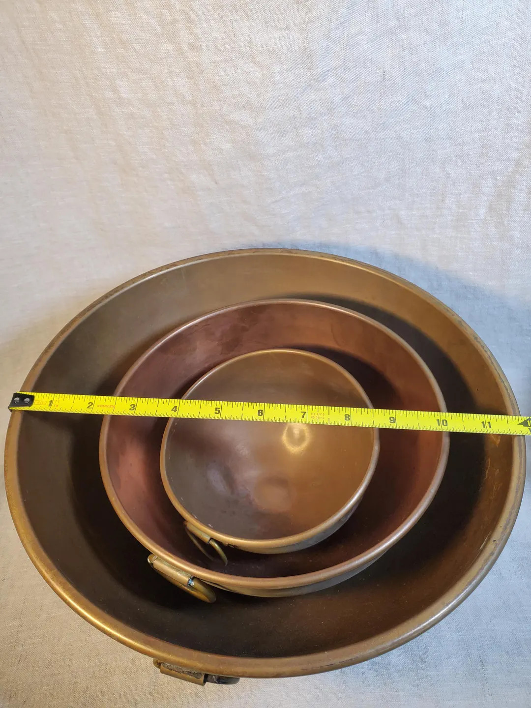 Vintage Copper Farmhouse Mixing Bowls Sold Individually or as a Set(2107) - Etsy | Etsy (US)