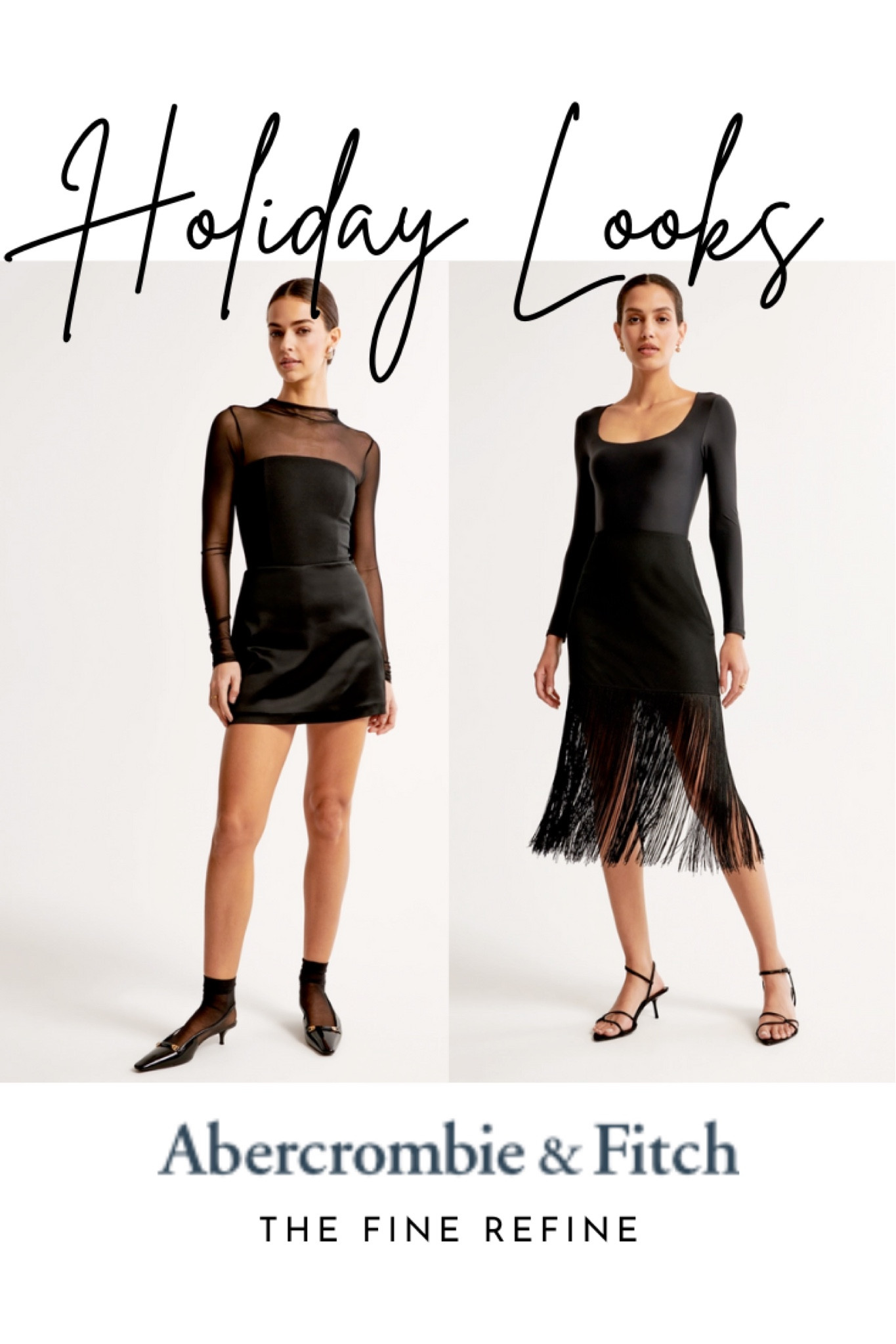 Abercrombie dark Holiday Outfits that are sure to look elegant, timeless and forever classic 🖤 

#LTKstyletip #LTKHolidaySale #LTKHoliday