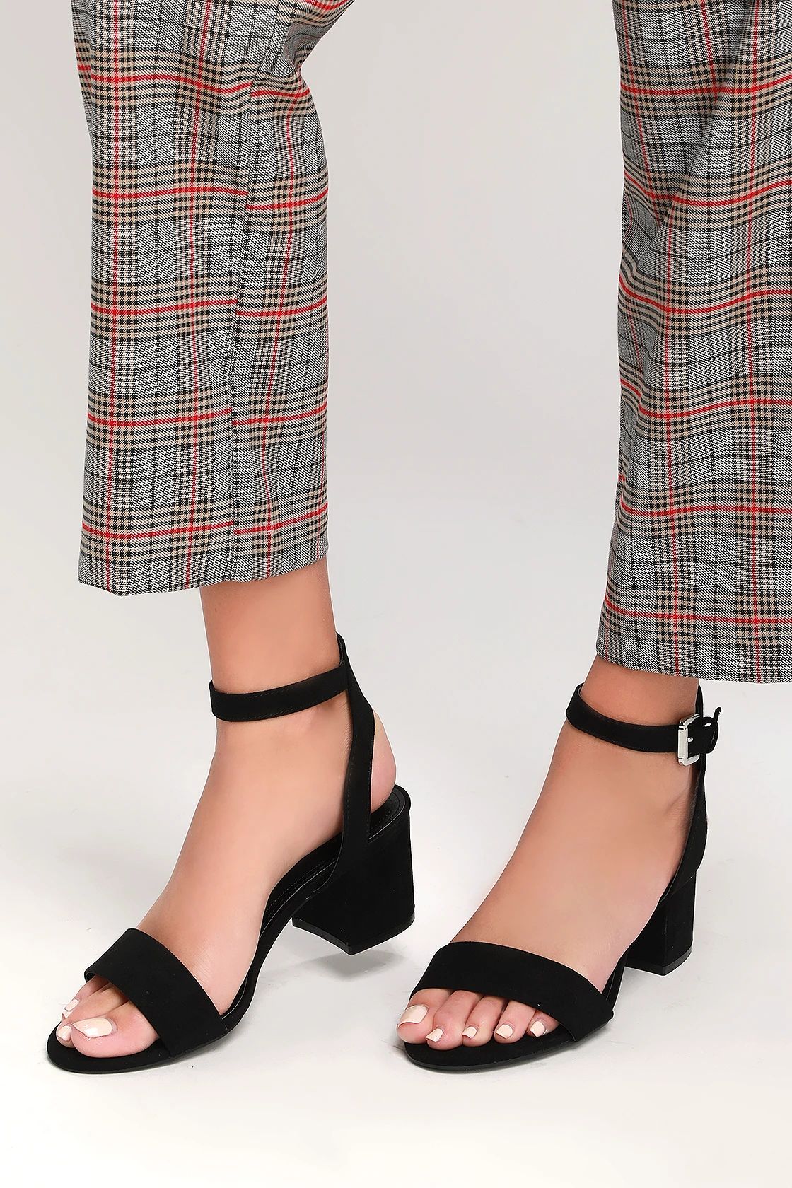 Primm Black Suede Ankle Strap Heels | Lulus (US)