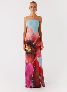 Amelle Maxi Dress - Turquoise Bloom | Peppermayo (Global)