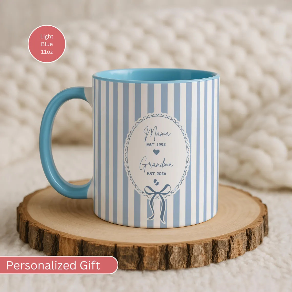 Promoted to Grandma Coffee Mug, Custom Baby Pregnancy Announcement Reveal, Personalized First Tim... | Etsy (US)