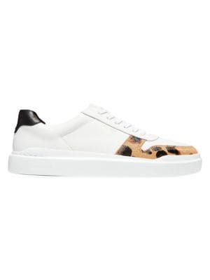 GrandPro Rally Leopard-Print Calf Hair Leather Sneakers | Saks Fifth Avenue