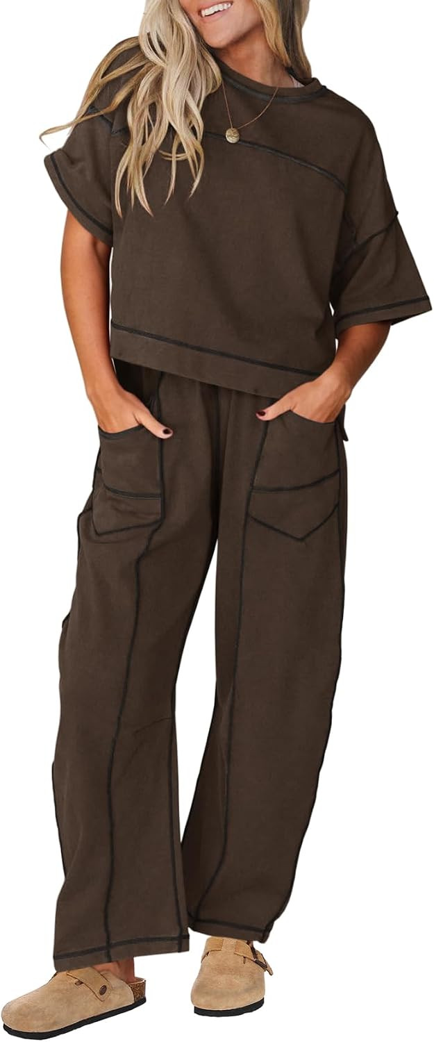 Women's Two Piece Sets Lounge Matching Sets Airport Travel Outfit | Amazon (US)