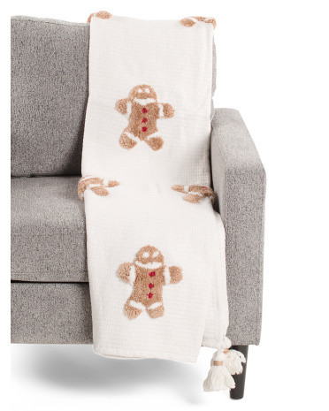 Tufted Gingerbread Throw | TJ Maxx