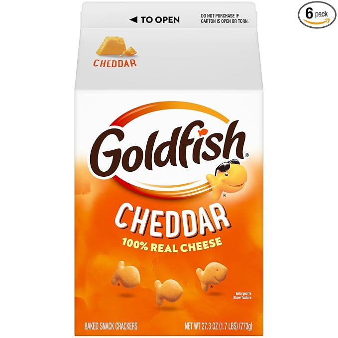 Goldfish Cheddar Cheese Crackers, 27.3 Oz Carton | Amazon (US)
