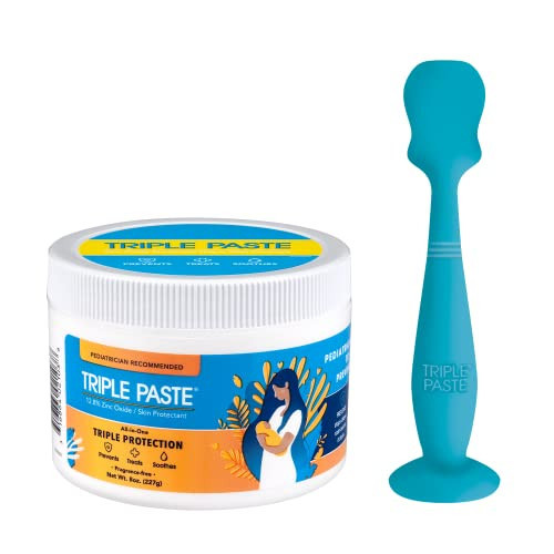 Triple Paste Diaper Rash Cream and Spatula Bundle - 8 oz Zinc Oxide Ointment and Spatula Treatment, Soothe and Prevent Rash with a Pediatrician-Recommended Hypoallergenic Formula | Amazon (US)