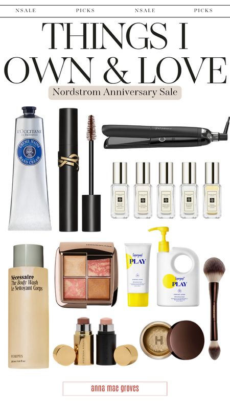 Nordstrom Anniversary Sale Beauty Favorites. I use these beauty products in my everyday routines! Hourglass brush & powder set - makes your skin look flawless & smooth. Handcream gift set - one for your purse & one to leave in the car. 

makeup, beauty finds, hair, travel size, sunscreen, travel size, Nordstrom anniversary sale. 

#LTKxNSale #LTKOver40 #LTKStyleTip