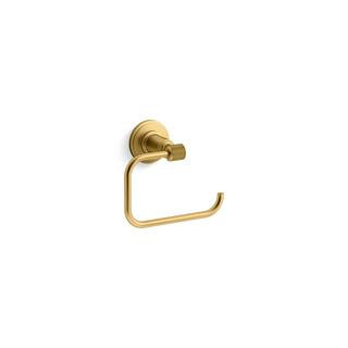 Torrington Wall Mounted Toilet Paper Holder in Vibrant Brushed Moderne Brass | The Home Depot