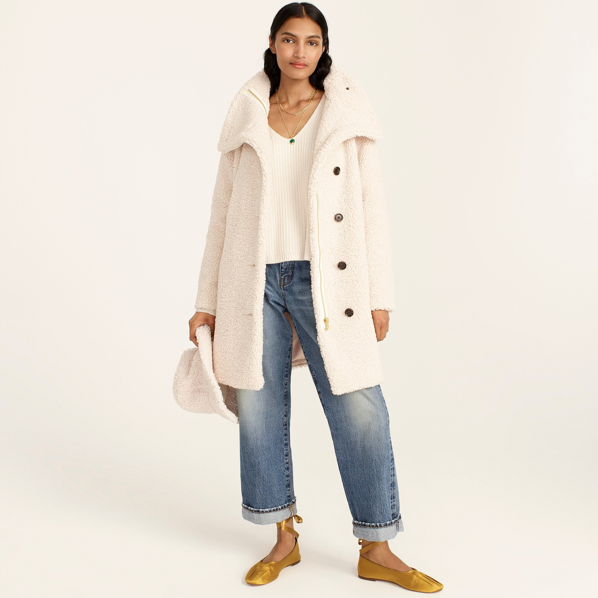 Villa coat in teddy sherpa | J. Crew US