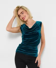 Make A Statement Velour Cowl Neck Top | Joe Browns