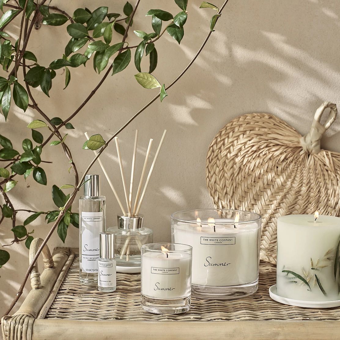 Summer Large Candle | The White Company (UK)