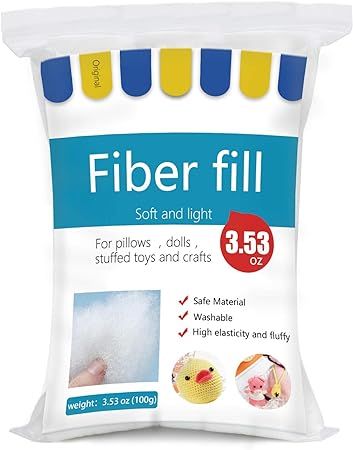 BUTUZE Polyester Fiber, Premium Fiber Fill, High Resilience Fill Fiber, Stuffing for Small Dolls ... | Amazon (US)