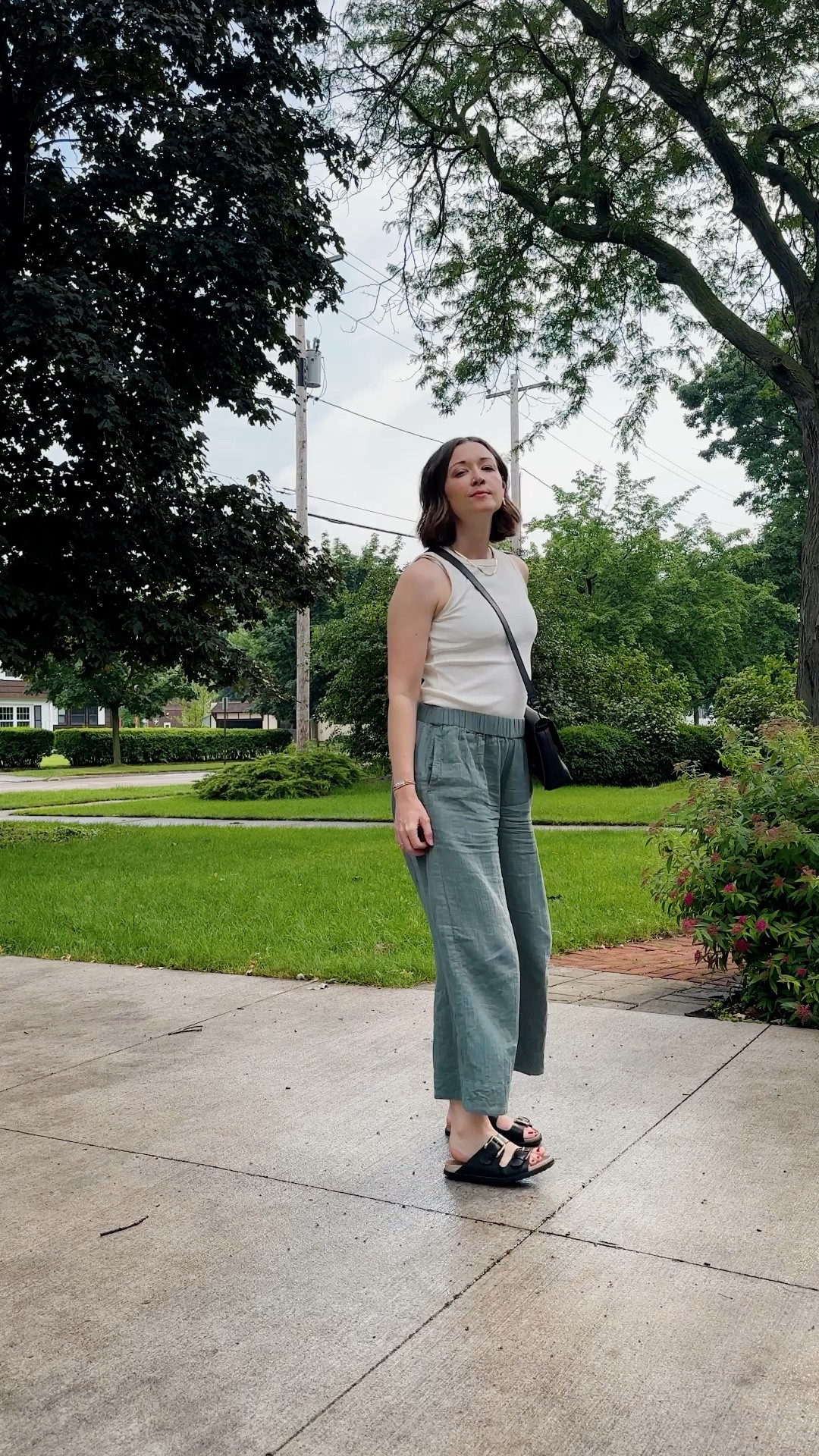Casual comfy summer outfit with wide leg gauze pants

#LTKOver40 #LTKStyleTip