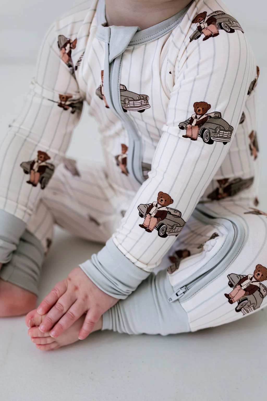 Cruisin Teddy Zipper Romper | In My Jammers