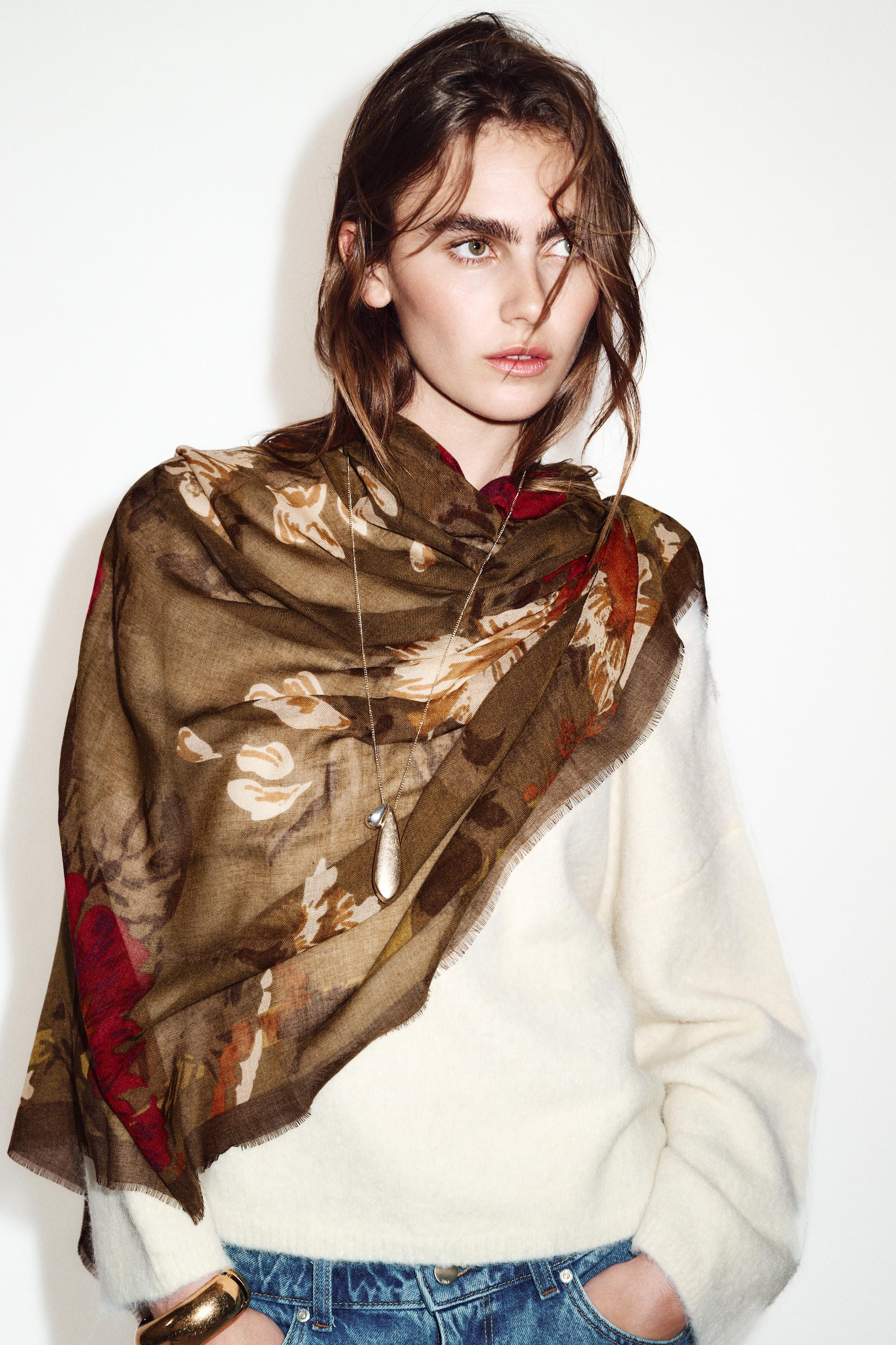 FLORAL PRINT SCARF | Zara US