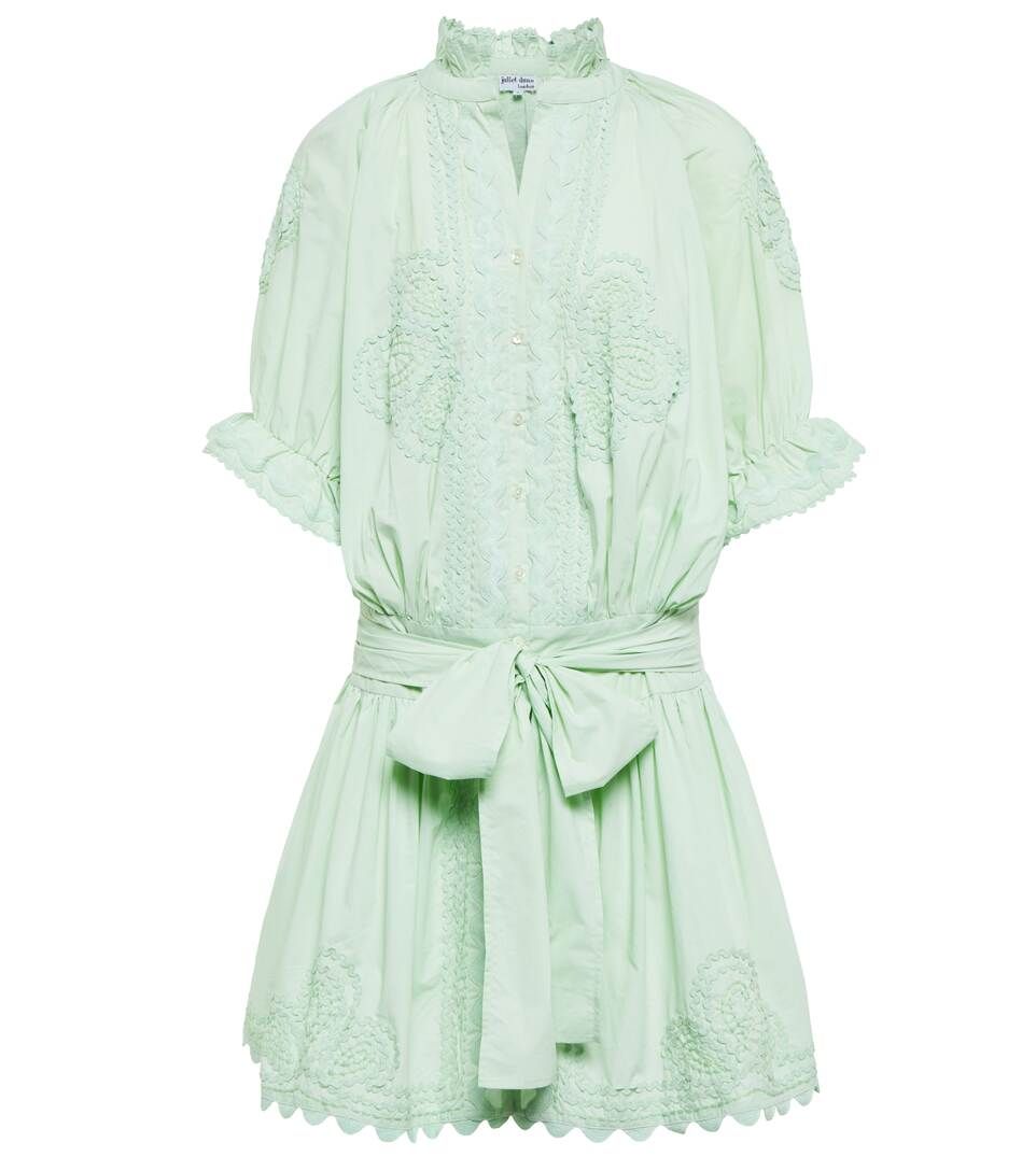 Embroidered cotton poplin minidress | Mytheresa (US/CA)