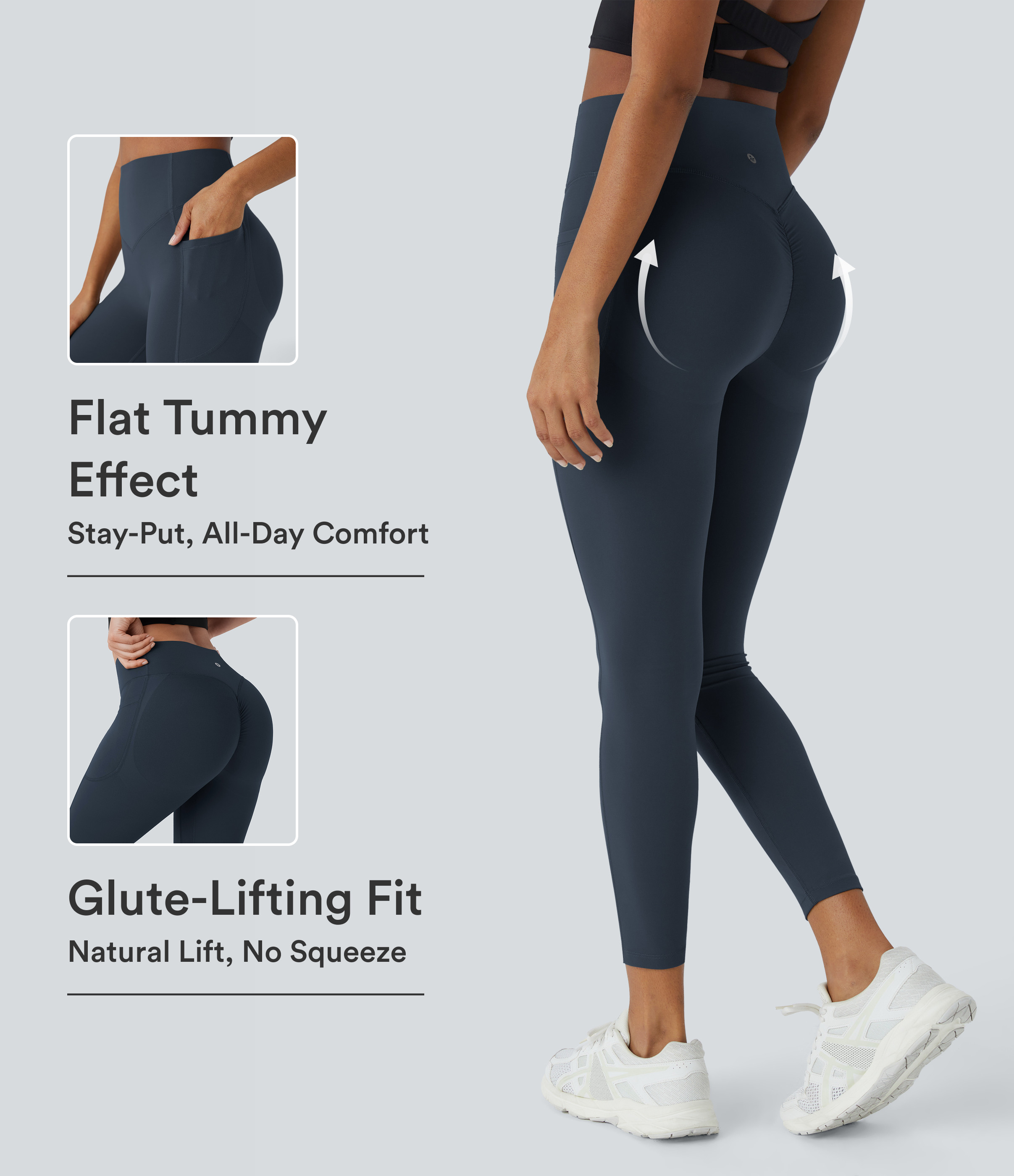 Halara UltraSculpt™ High Waisted Scrunch Butt Lifting Tummy Control Pocket Shaping Training Leggings | Halara UK